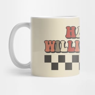 Hank Williams Jr Checkered Retro Groovy Style Mug